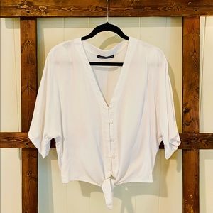 ABERCROMBIE Knot Tie Button Down Blouse- MEDIUM